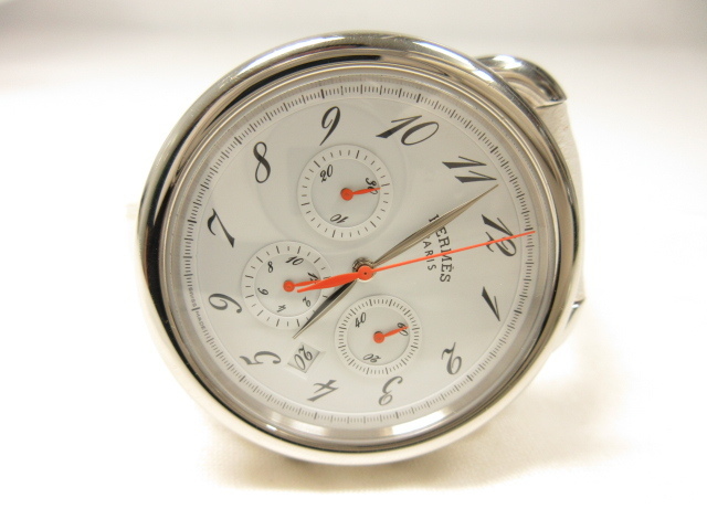 エルメス HERMES アルソー クロノグラフ AR4.910a 自動巻き 白文字盤 腕時計 ご来店のお客様よりお買取り♪